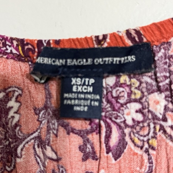 American Eagle Women's Sleeveless Boho Bandana Summer Mini Dress Size XS - Picture 6 of 8